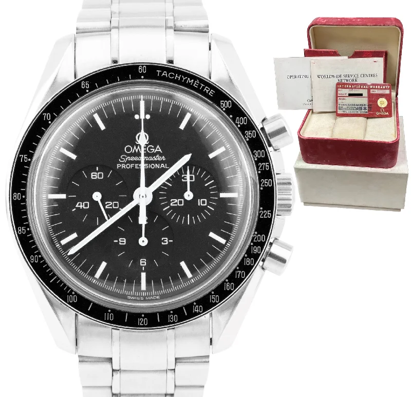 Modern Watches for Young Professionals-Omega Speedmaster Moonwatch Black 42mm Chronograph Stainless Watch 3590.50.00