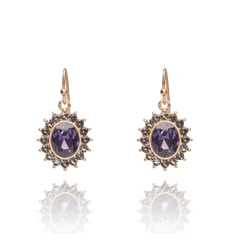 Beautiful Earrings for Fashionable Look-Amethyst Drop Earrings: Regency Style Drop Earrings