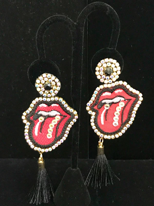 Artistic Drop Earrings for Fashion Lovers-Rolling Stones Tassel Earrings