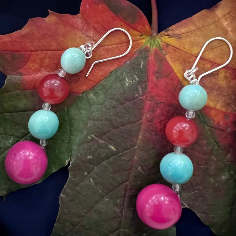 Trendy Earrings for Special Occasions-Tagua TAHAA Earrings - Bermuda Trio