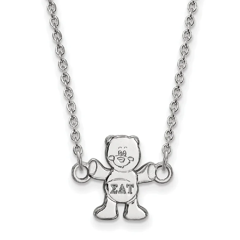 Long Chain Necklace for Layering-Sterling Silver Sigma Delta Tau XS (Tiny) Necklace