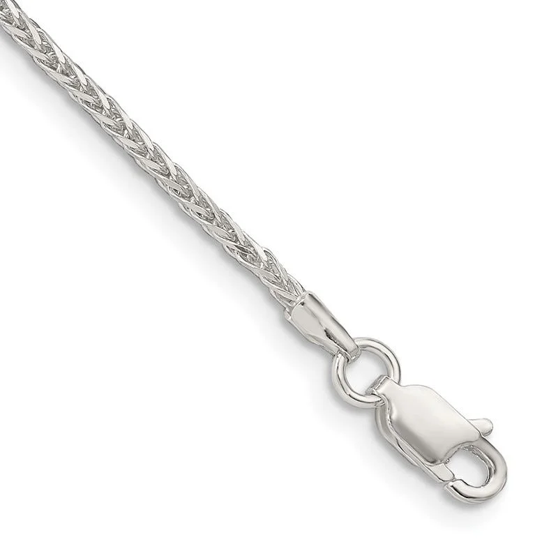 Fashionable Bracelet for Summer Style-Sterling Silver 1.45mm Diamond-cut Round Spiga Chain Bracelet