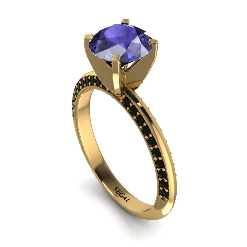 Large Gemstone Ring for Statement-Classic Tanzanite Ring With A Twist - Leilani No. 207