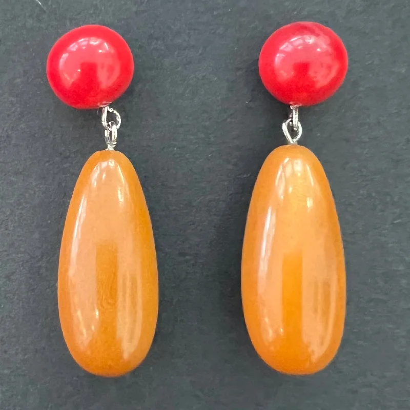 Stylish Gold Earrings for Weddings-Tagua LUMIA Earrings