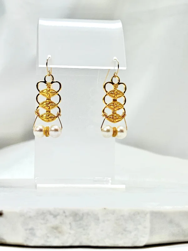 Swarovski Crystal Earrings-Earrings - Sahar Pearl Earrings