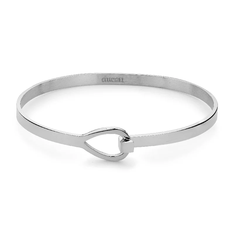 Customizable Bangles for Bridesmaids-Bangle loop silver