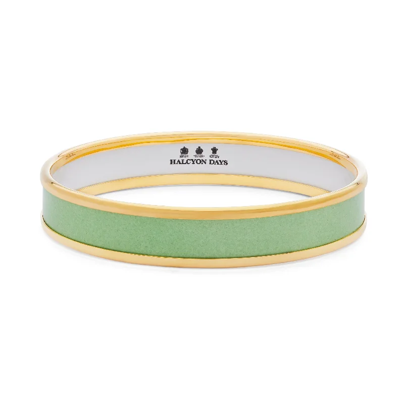 Classic Silver Bangles for Fashion-Meadow & Gold Enamel Bangle