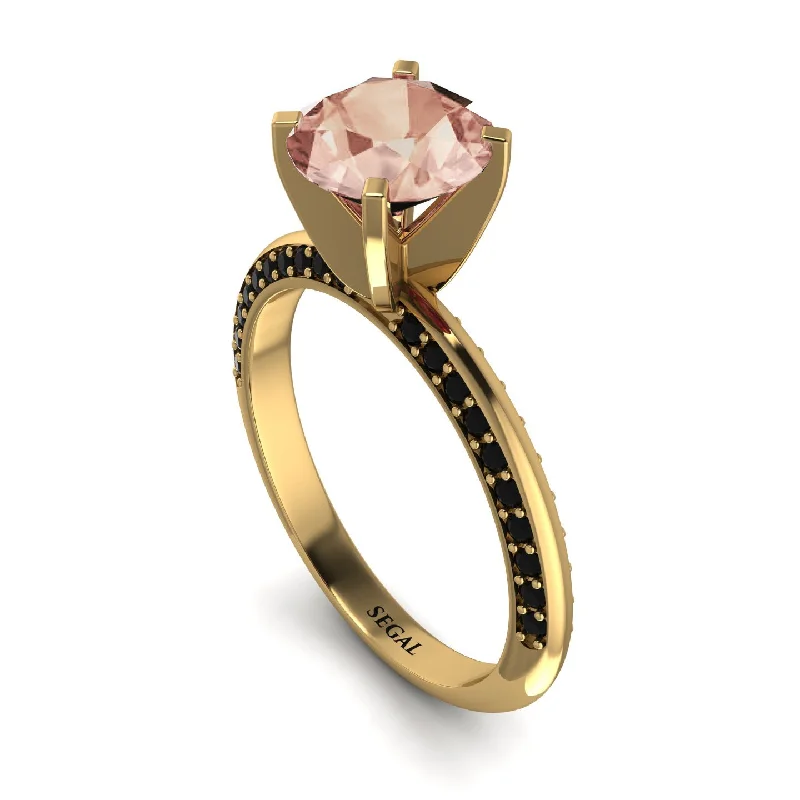 Handmade Gold Ring for Gifts-Classic Morganite Ring With A Twist - Leilani No. 907