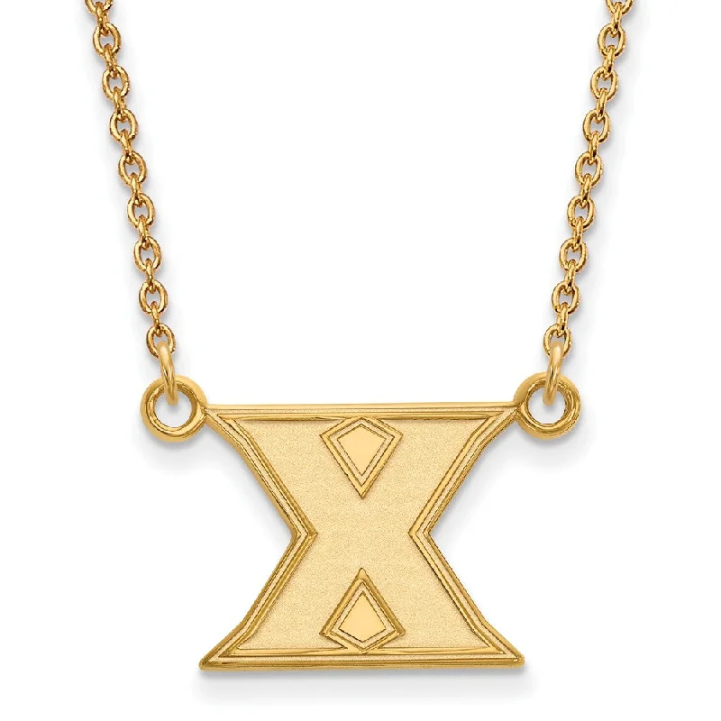 Sparkling Gold Necklace for Night Out-14k Gold Plated Silver Xavier U Small Initial X Pendant Necklace