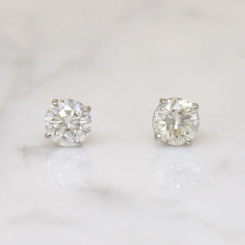 Gemstone Earrings for Luxury Look-Brilliant Cut 2.17tcw Diamond Stud Earrings