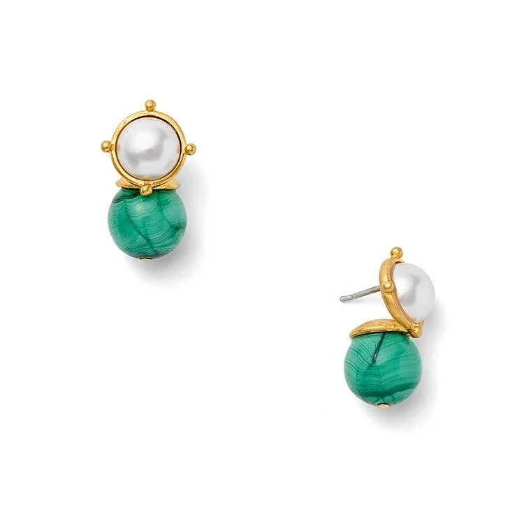 Dazzling Drop Earrings for Formal Wear-Earrings - Malachite Lady Earring