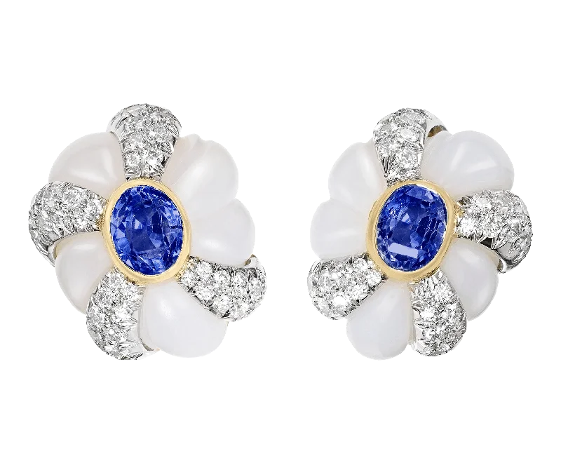 Trendy Earrings for Special Occasions-David Webb Sapphire Earrings, 10.51 Carats