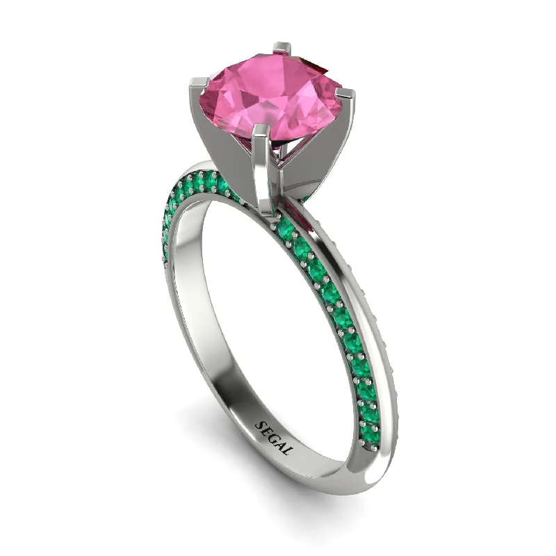 Men’s Silver Ring for Fashion-Classic Pink Moissanite Ring With A Twist - Leilani No. 806