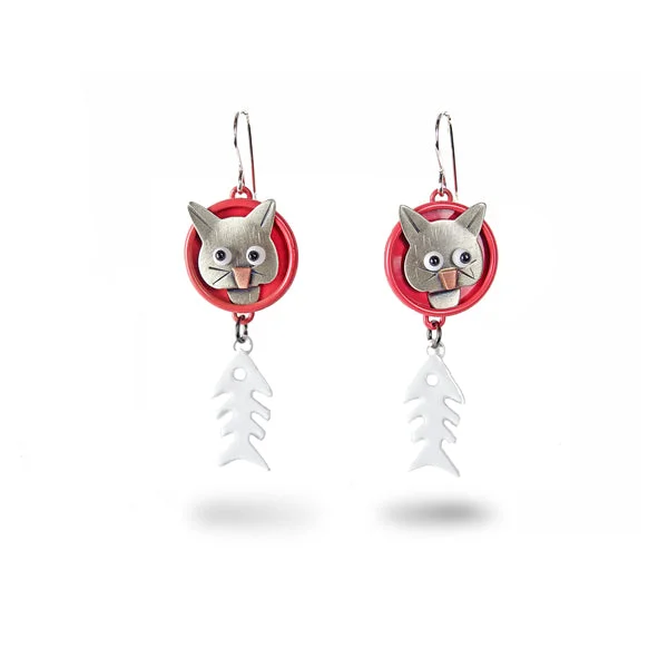 Pearl Earrings for Weddings-Cat Fish Deluxe Earrings