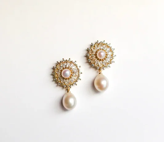 Elegant Stud Earrings for Casual Wear-Earrings - Embellished Pearl + Dainty Pearl