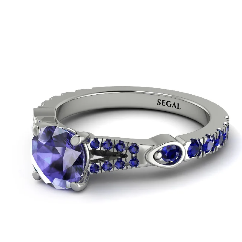 Simple Wedding Band for Women-Vintage Tanzanite Engaement Ring - Arya No. 215