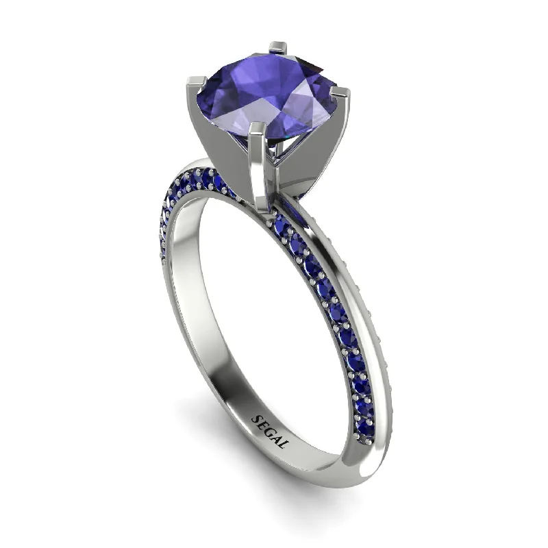 Stackable Rings for Women-Classic Tanzanite Ring With A Twist - Leilani No. 215