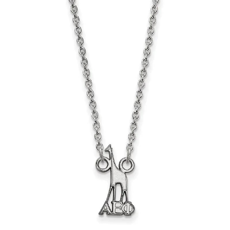 Long Chain Necklace for Layering-Sterling Silver Alpha Epsilon Phi XS (Tiny) Necklace