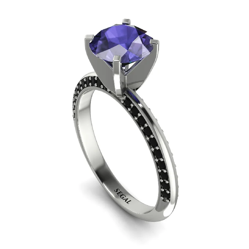 Black Diamond Ring for Men-Classic Tanzanite Ring With A Twist - Leilani No. 209