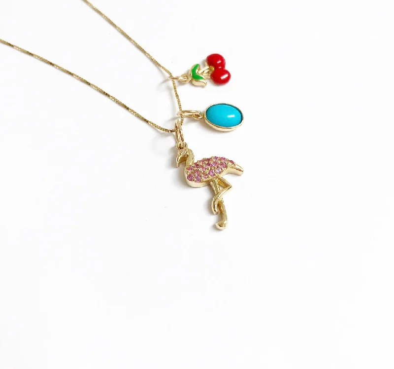 Artistic Necklace for Fashion Lovers-Flamingo Charm