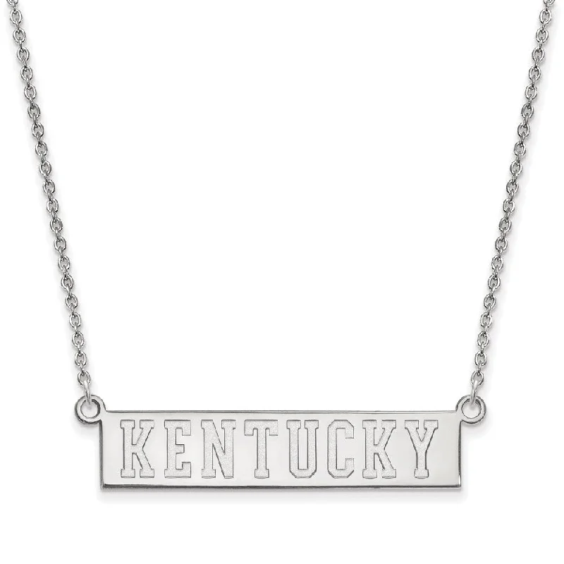 Statement Necklace for Women-10k White Gold U of Kentucky Small Pendant Necklace