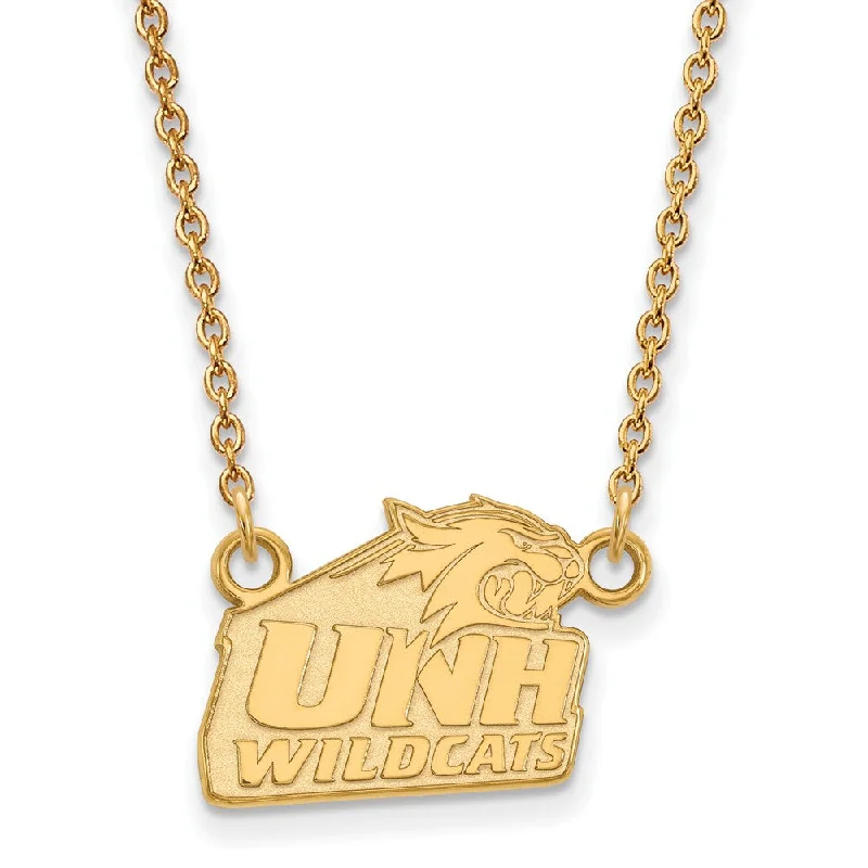 Pendant Necklace for Casual Style-10k Yellow Gold U of New Hampshire Small Pendant Necklace