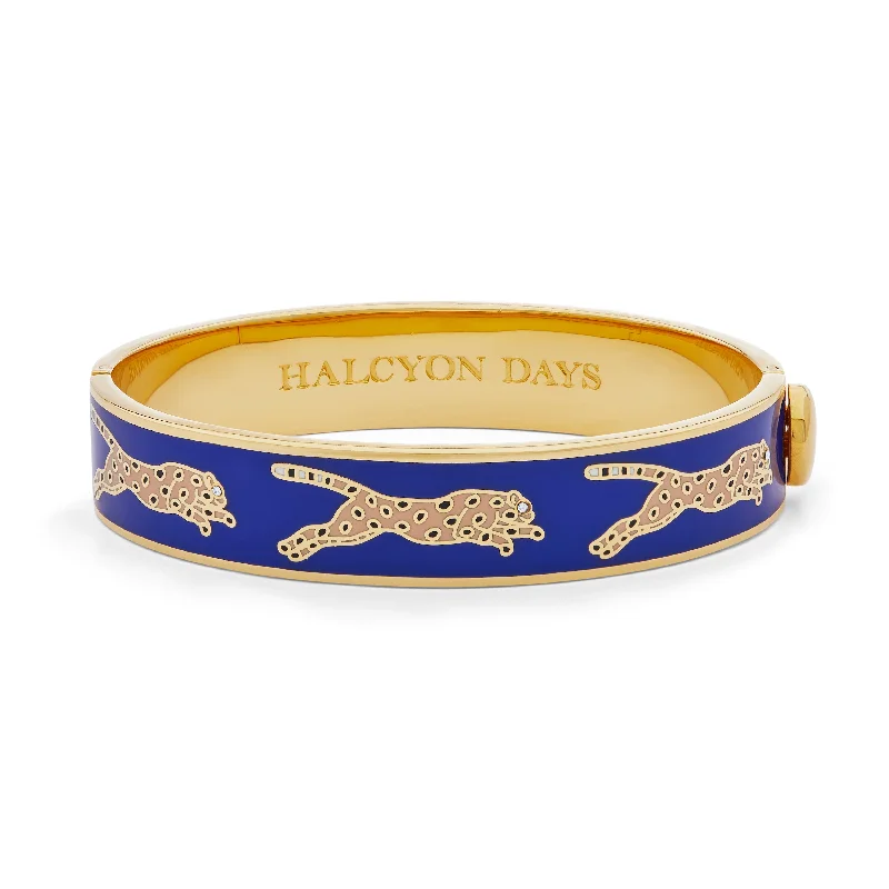 Multi-layer Bangles for Special Events-Leopard Cobalt & Gold Bangle