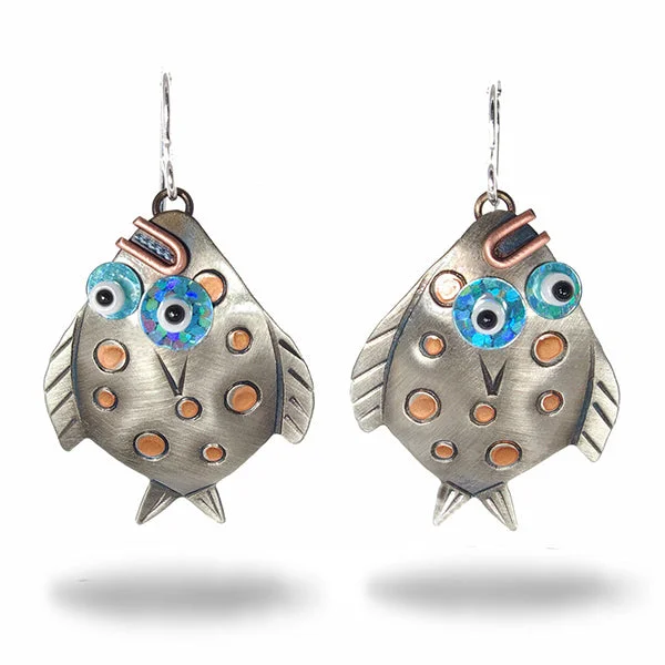 Rose Gold Earrings-Flounder Earrings