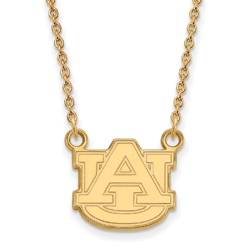 Layered Necklace for Trendy Looks-10k Yellow Gold Auburn U Small 'AU' Pendant Necklace