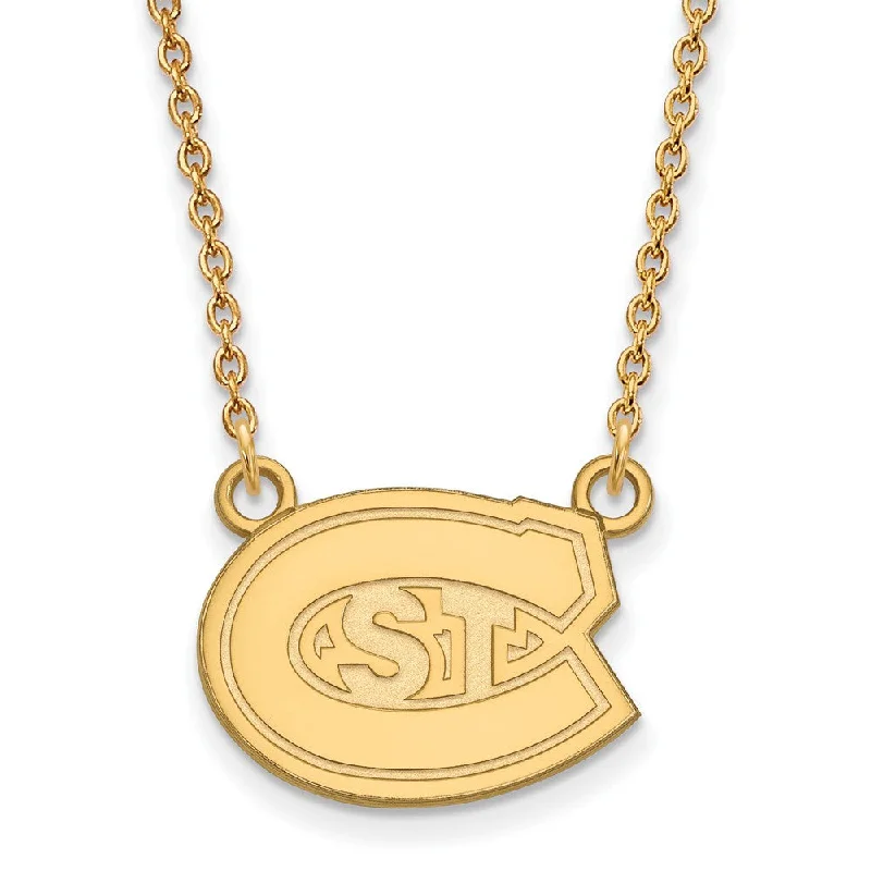 Luxury Necklace for Special Occasions-10k Yellow Gold St. Cloud State Small Pendant Necklace