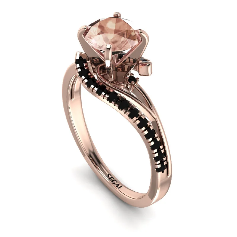 Custom Engagement Ring for Bold Women-Twist Shank Morganite Engagement Ring - Maria No. 908