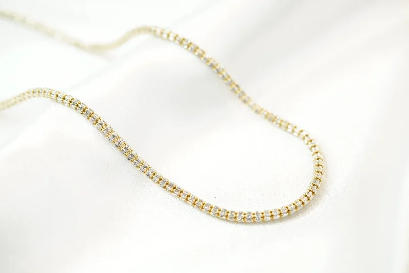 Elegant Chain Necklace for Weddings-14k Glowing Wire Necklace